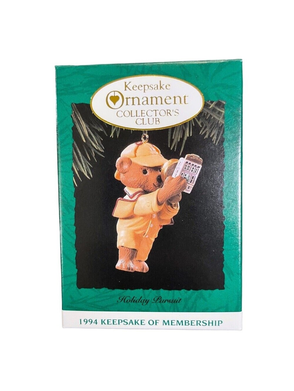 Detective Bear Holiday Pursuit 1994 Hallmark Keepsake Ornament Collectors Club